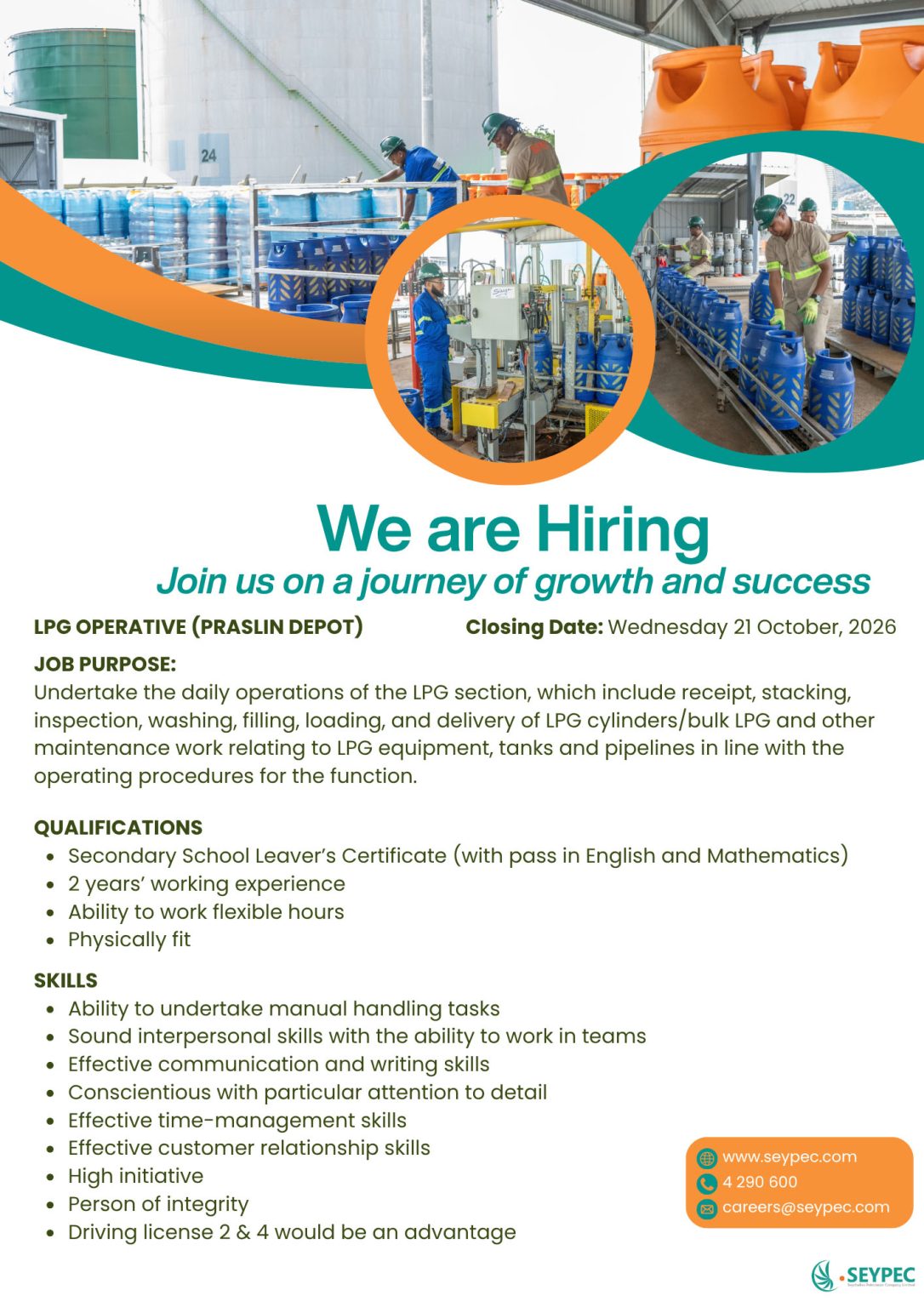 Seypec LPG Operative (Praslin Depot) – JOBO.sc